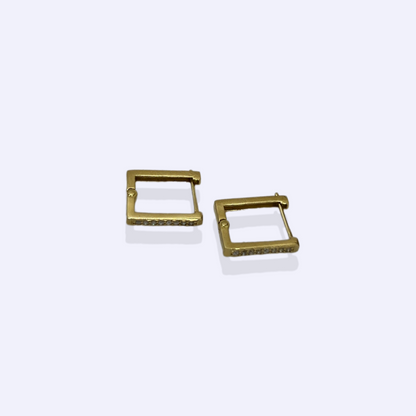 brinco de argola retangular