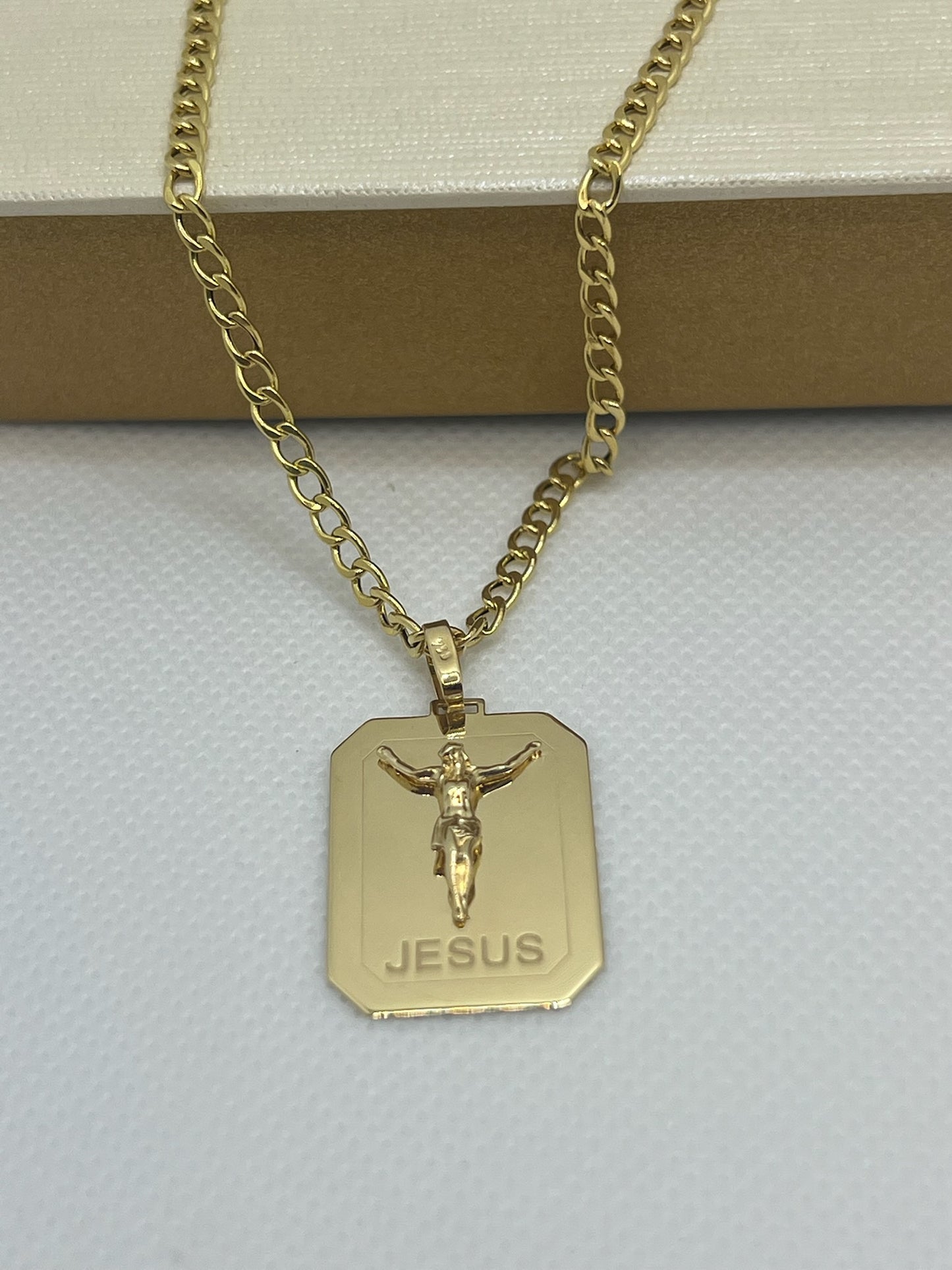 pingente masculino placa jesus